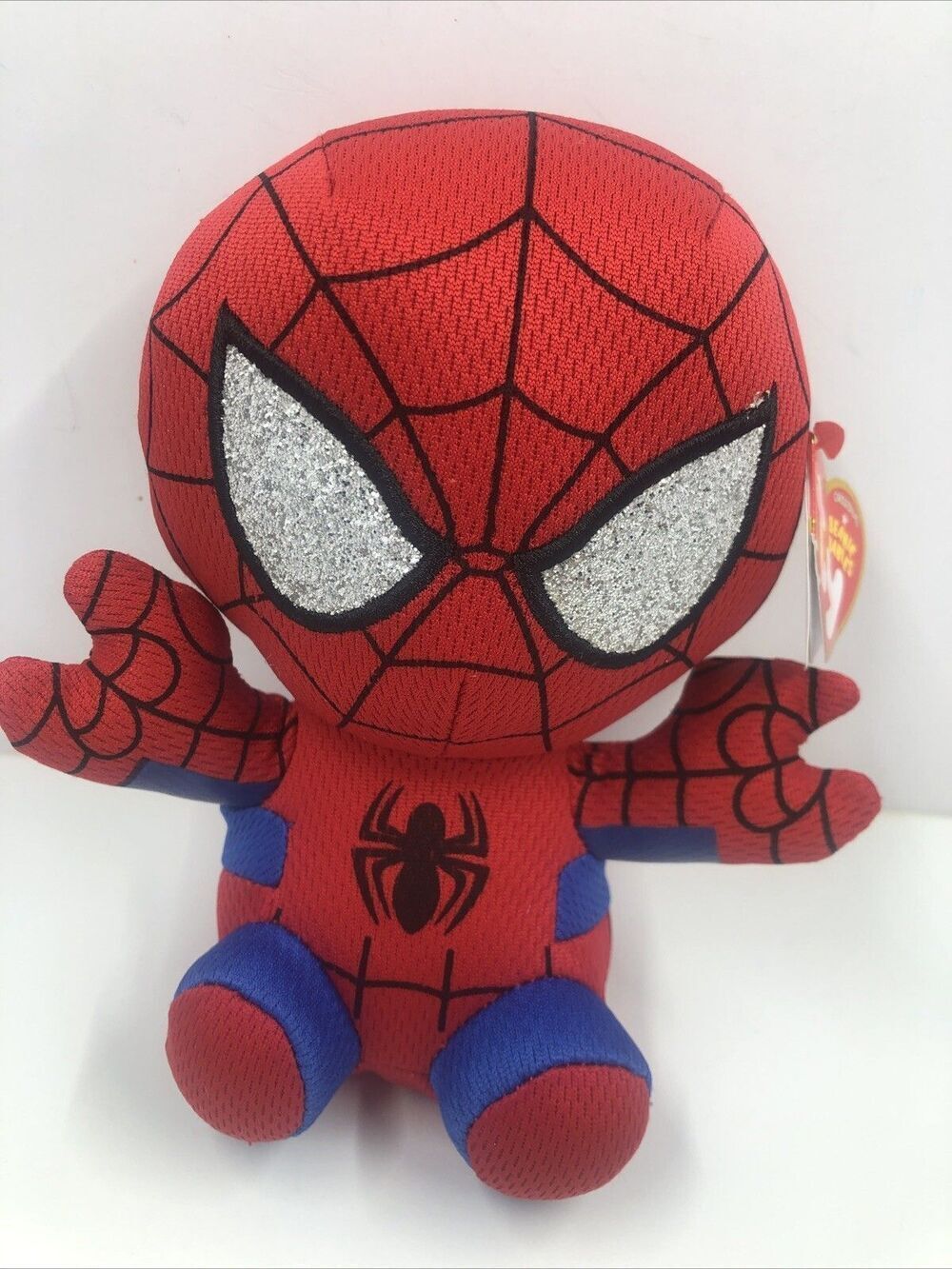 SPIDER-MAN Ty Beanie Babies 6 inch Marvel Plush Toy with Tags
